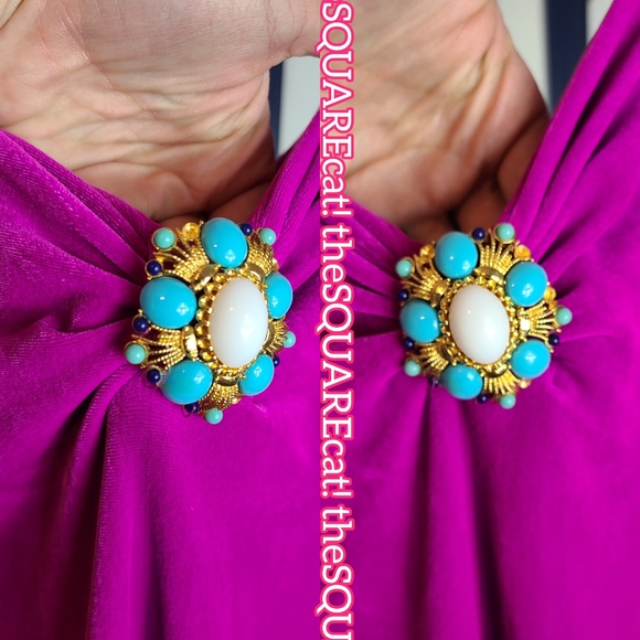 Betsey Johnson 💖 magenta stretchy VELVET y2k barbie rave mini dress with brooch - Picture 3 of 5